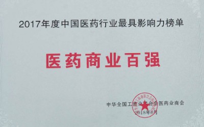2018年，獲評(píng)中國(guó)醫(yī)藥行業(yè)最具影響力榜單醫(yī)藥商業(yè)百?gòu)?qiáng)